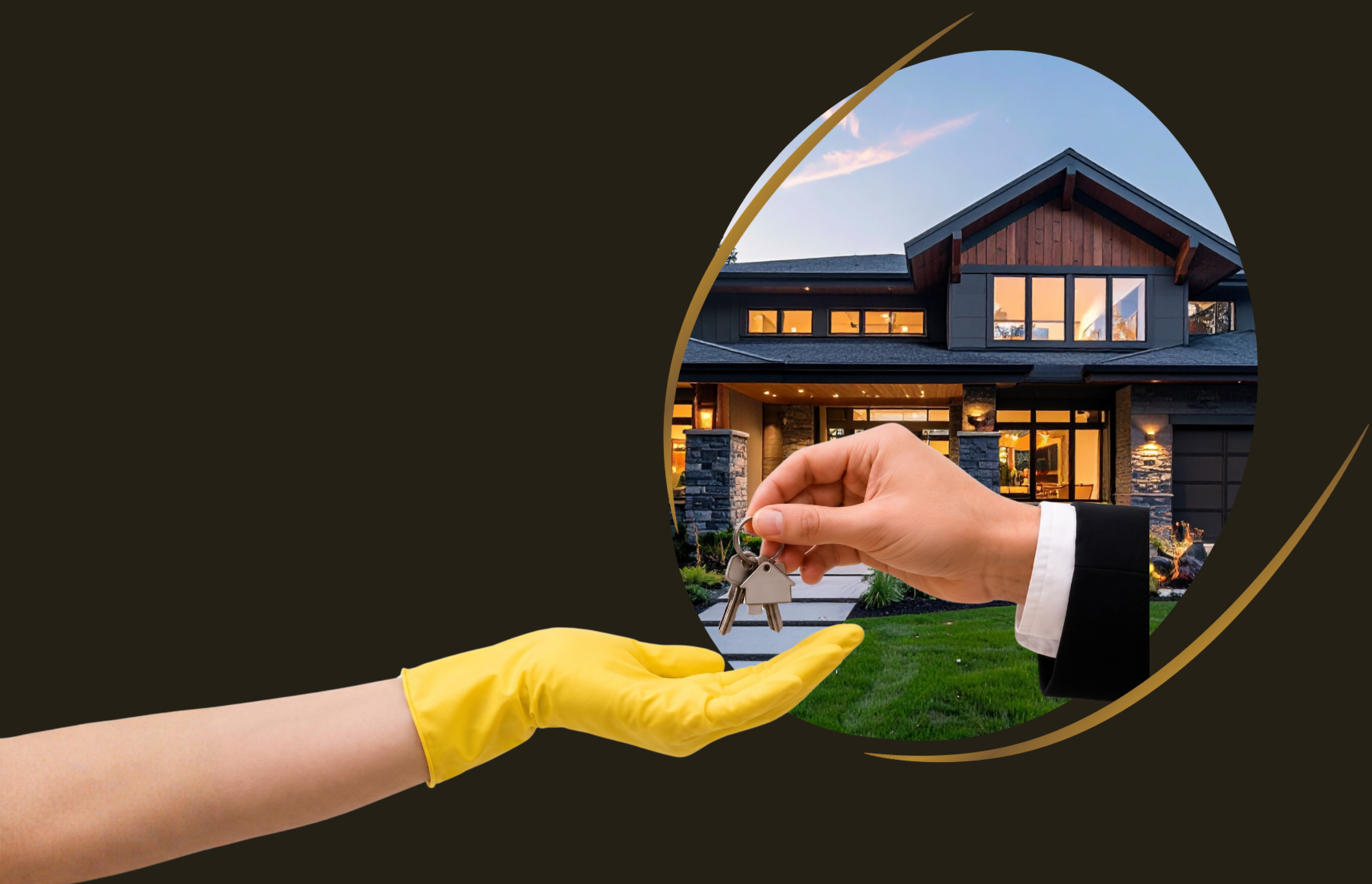 Professional cleaning team in a modern home